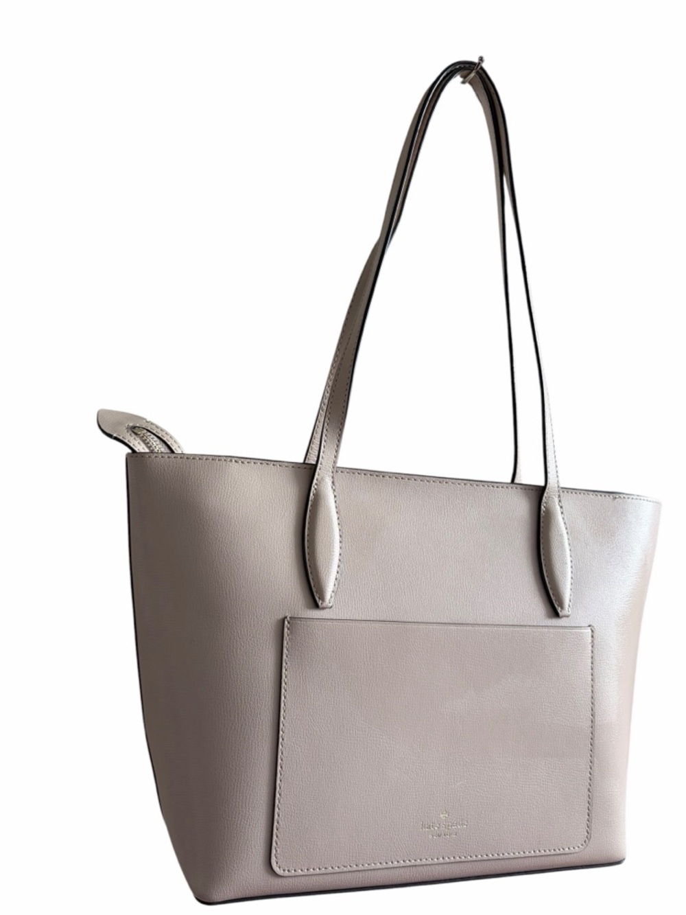 kate spade Gray Leather Tote with Front Slip Pocket - Picture 7 of 16